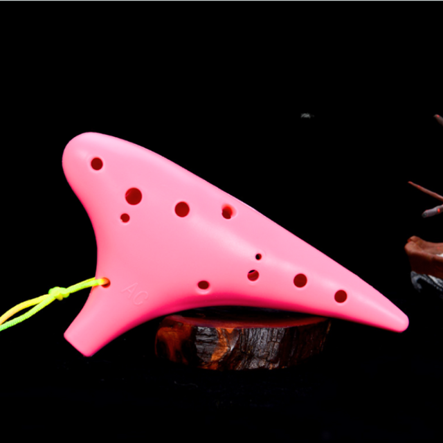 12-Hole Pink Ocarina Classic Shape