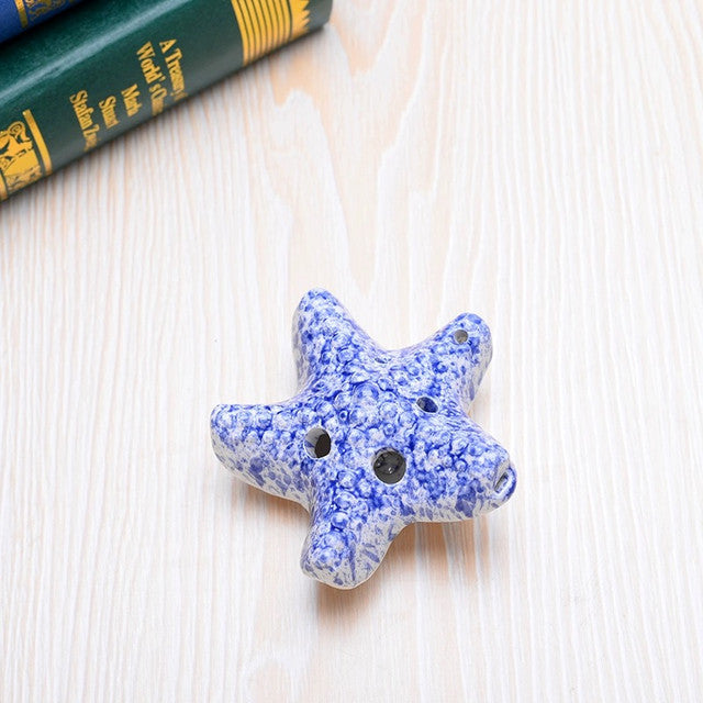 6-Hole Purple Ocarina Starfish Shape