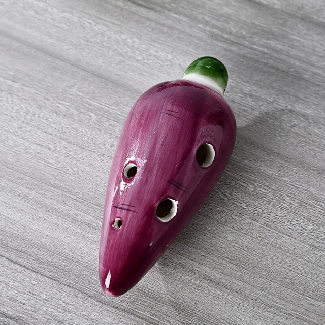 6-Hole Orange Ocarina Carrot Shape