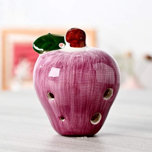 6-Hole Purple Ocarina Apple Shape