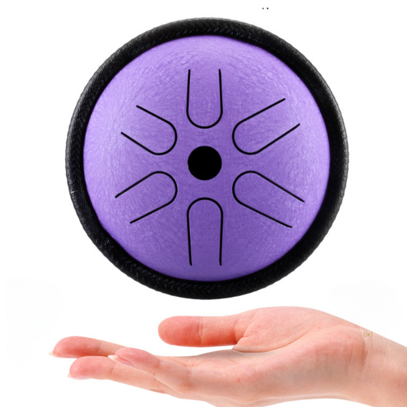 6-Tone 5.5-Inch C5 Key Lavender Steel Titanium Alloy Tongue Drum