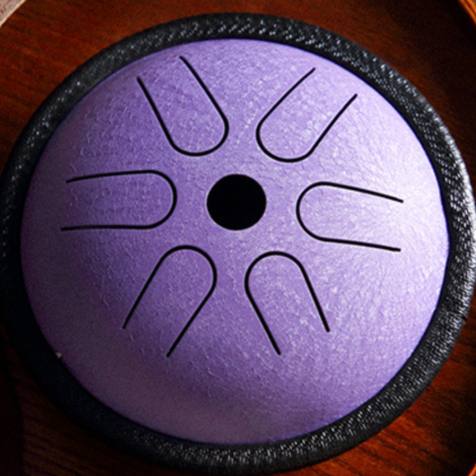 6-Tone 5.5-Inch C5 Key Lavender Steel Titanium Alloy Tongue Drum