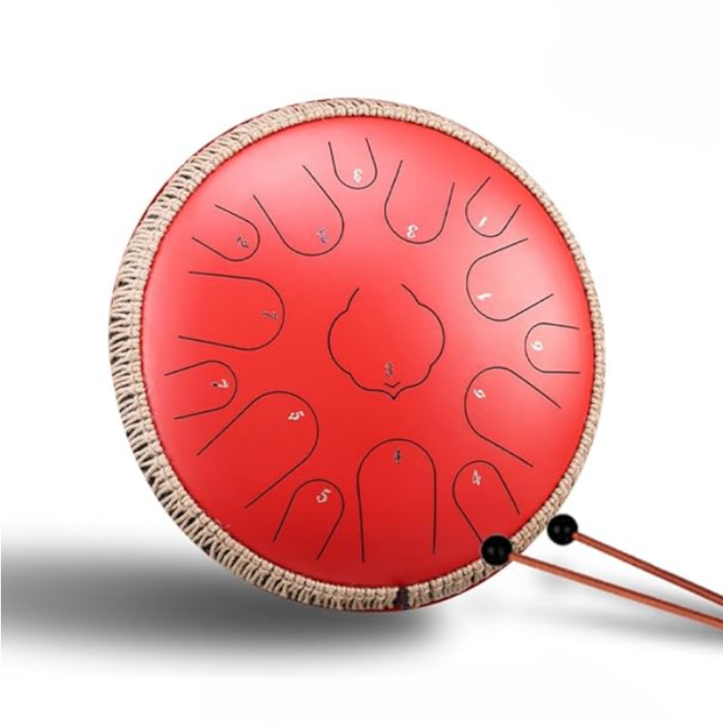 15-Tone 14-Inch D Key Red Carbon Steel Tongue Drum