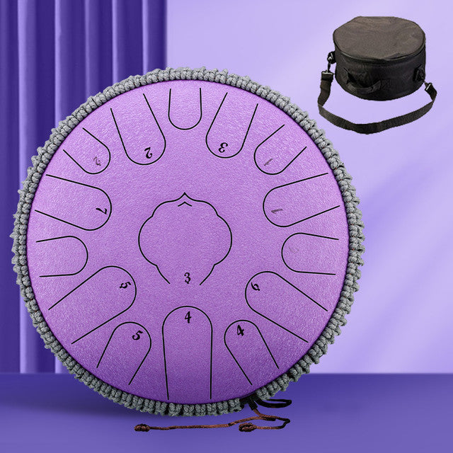 15-Tone 13-Inch C Key Lavender Carbon Steel Tongue Drum