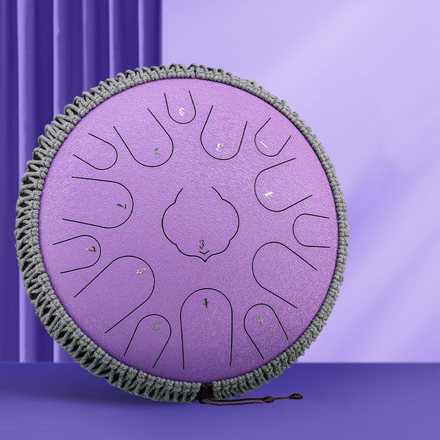 15-Tone 14-Inch D Key Lavender Carbon Steel Tongue Drum