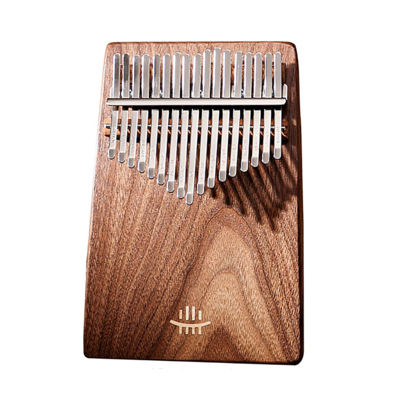 17 Key Kalimba Walnut Wood Light Brown Straight