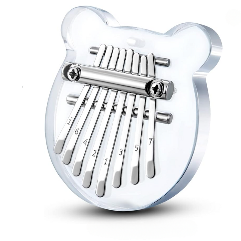 8 Keys Kalimba transparent Acrylic Bear Shape