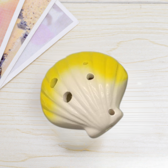 6-Hole Yellow Ocarina Shell Shape