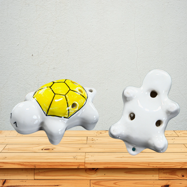 6-Hole Green Ocarina Cute Turtle Shape