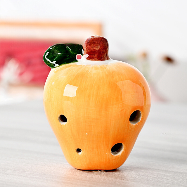 6-Hole Yellow Ocarina Apple Shape