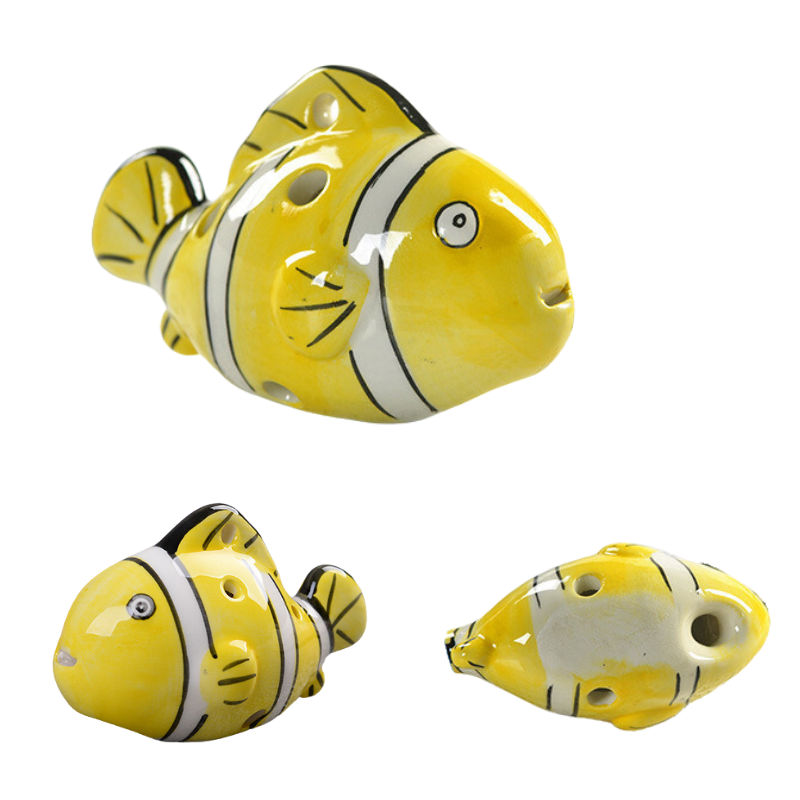 6-Hole Yellow Ocarina Clownfish Shape